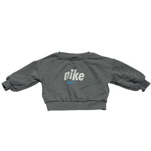 Nike Grey Cropped Crewneck Sweatshirt